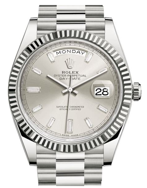 40mm rolex silver|rolex day date 40mm.